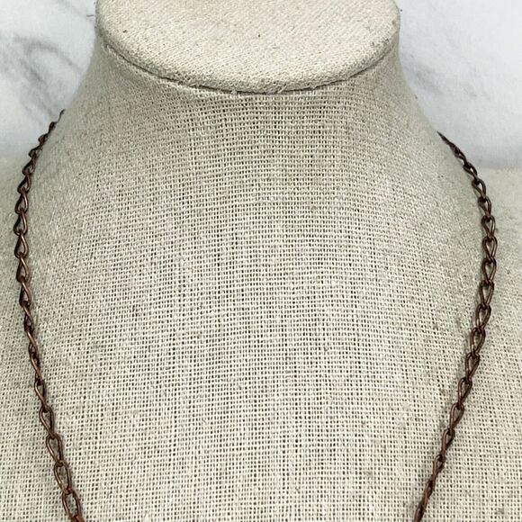 Beaded Charm Gold Tone Chain Link Necklace - Picture 5 of 5